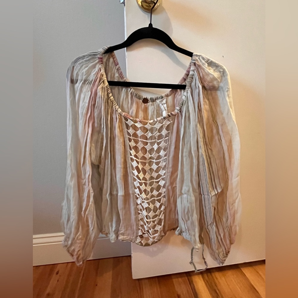 Free People Flowy Summer Blouse
